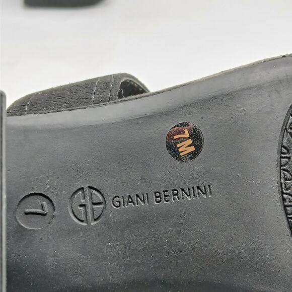 Giani Bernini Womens Sandals Shoes Size 7M Black Chunky Heel Platform Summer - Picture 10 of 12